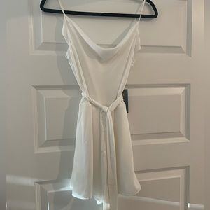 Naked Zebra White cowl neck romper
